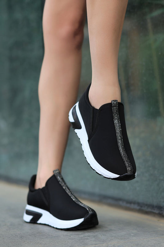 Flat Sole Stretch Stoned Sport Black