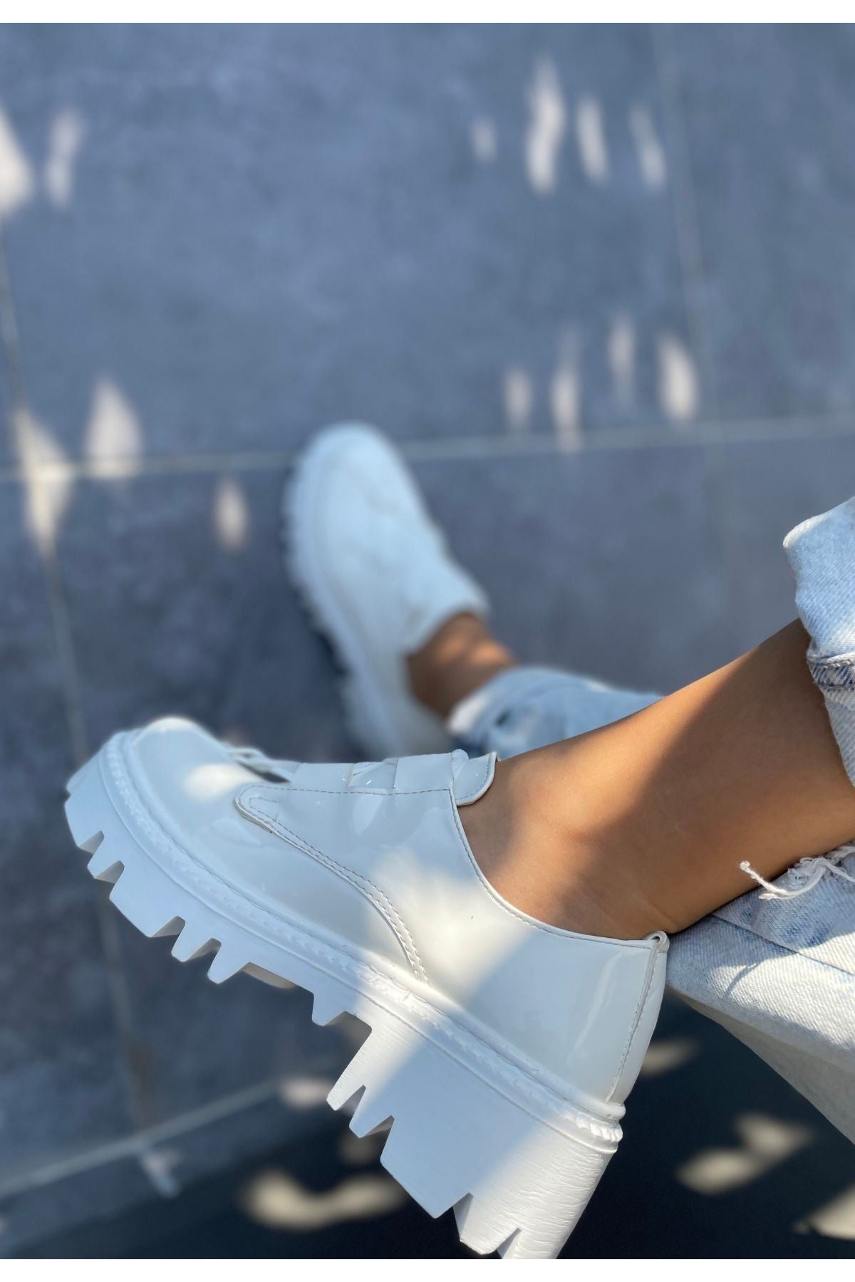 White Patent Leather Women's Shoes