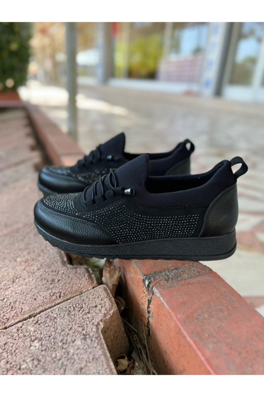 Black Orthopedic Women's Shoes