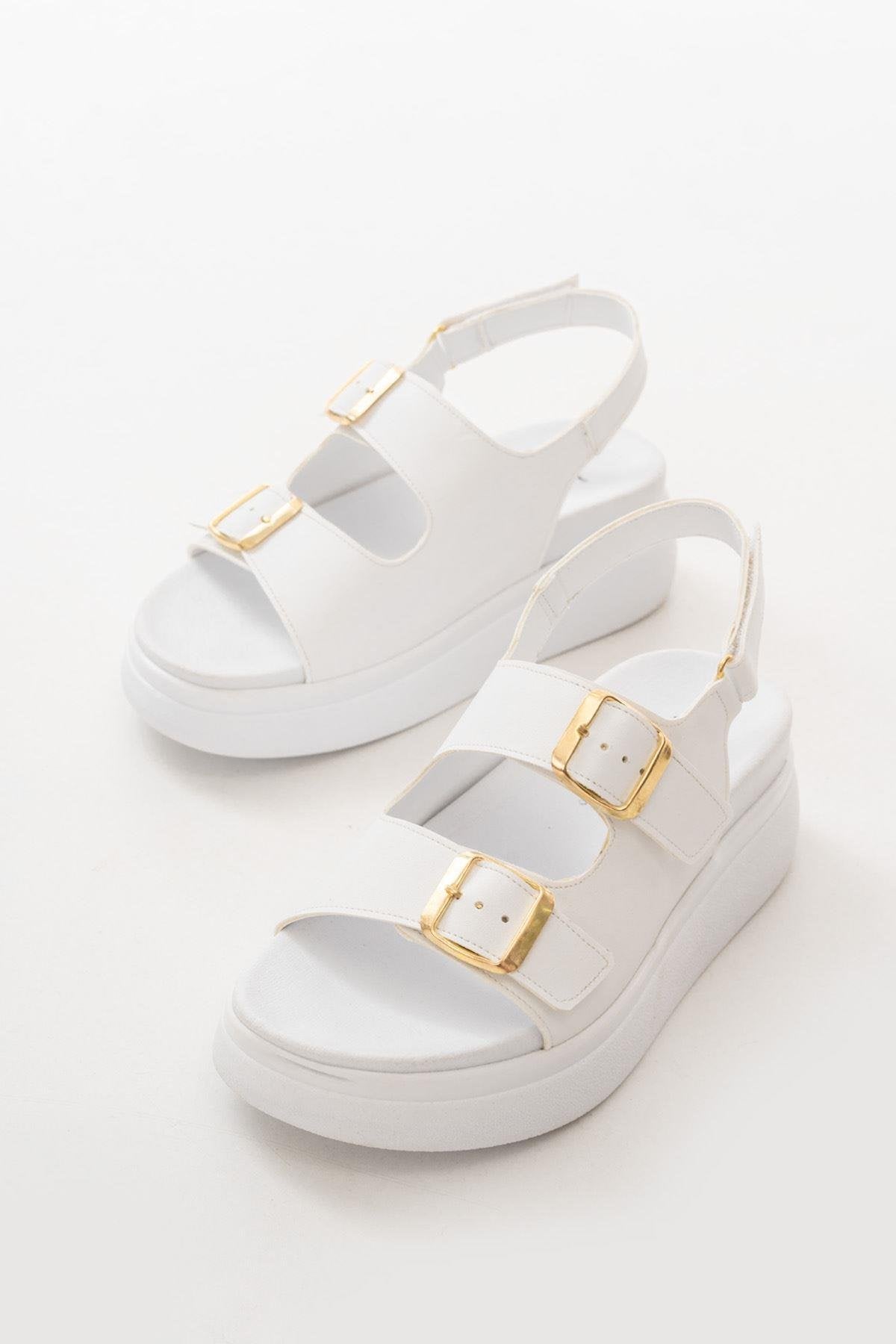 White Wedge Heel Women's Sandals