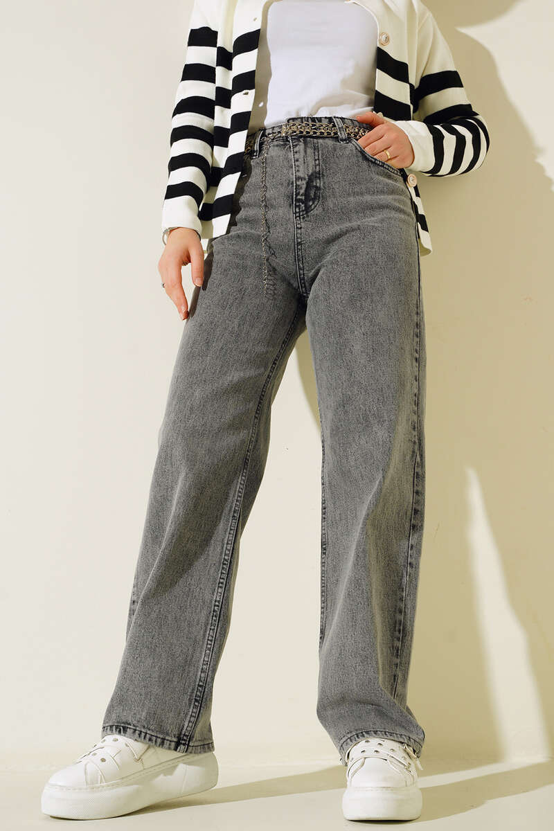 Black Straight Leg Light Snow Jeans