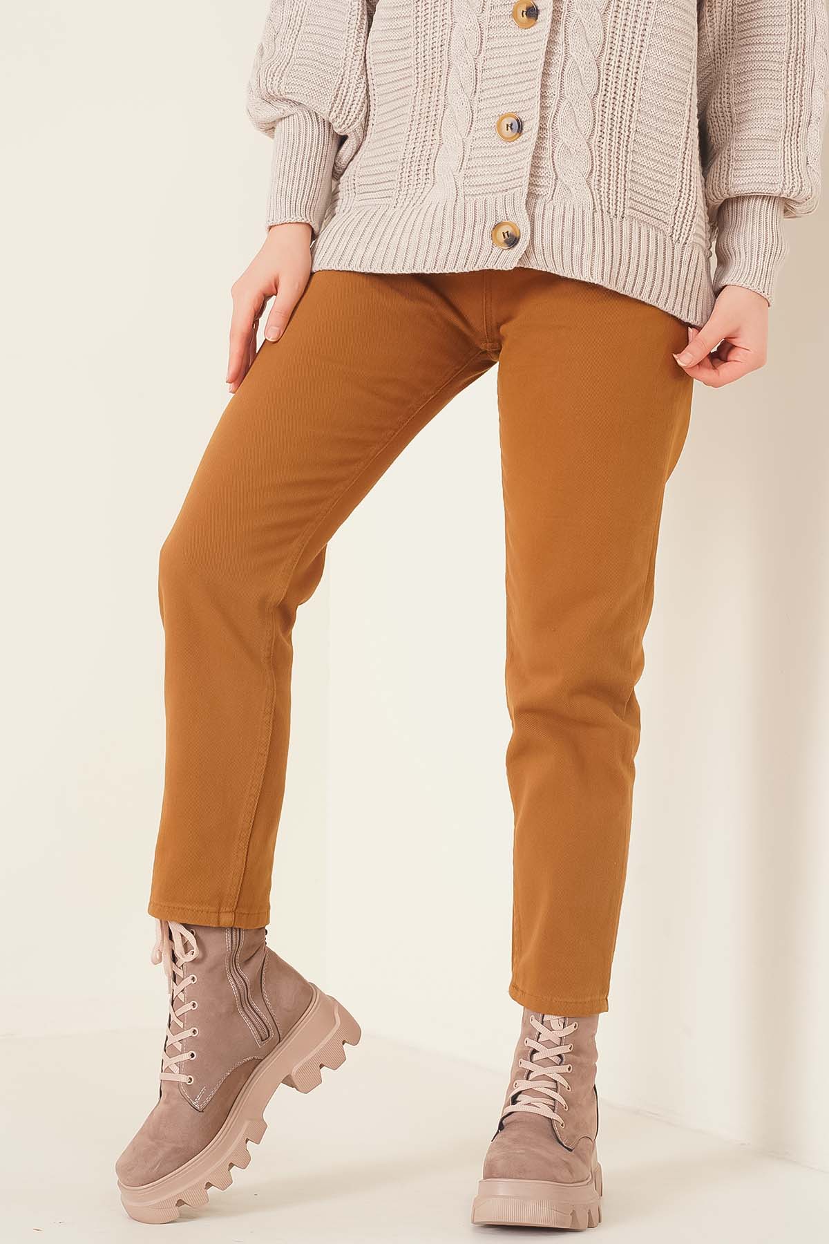 Plain Boyfriend Tan Trousers