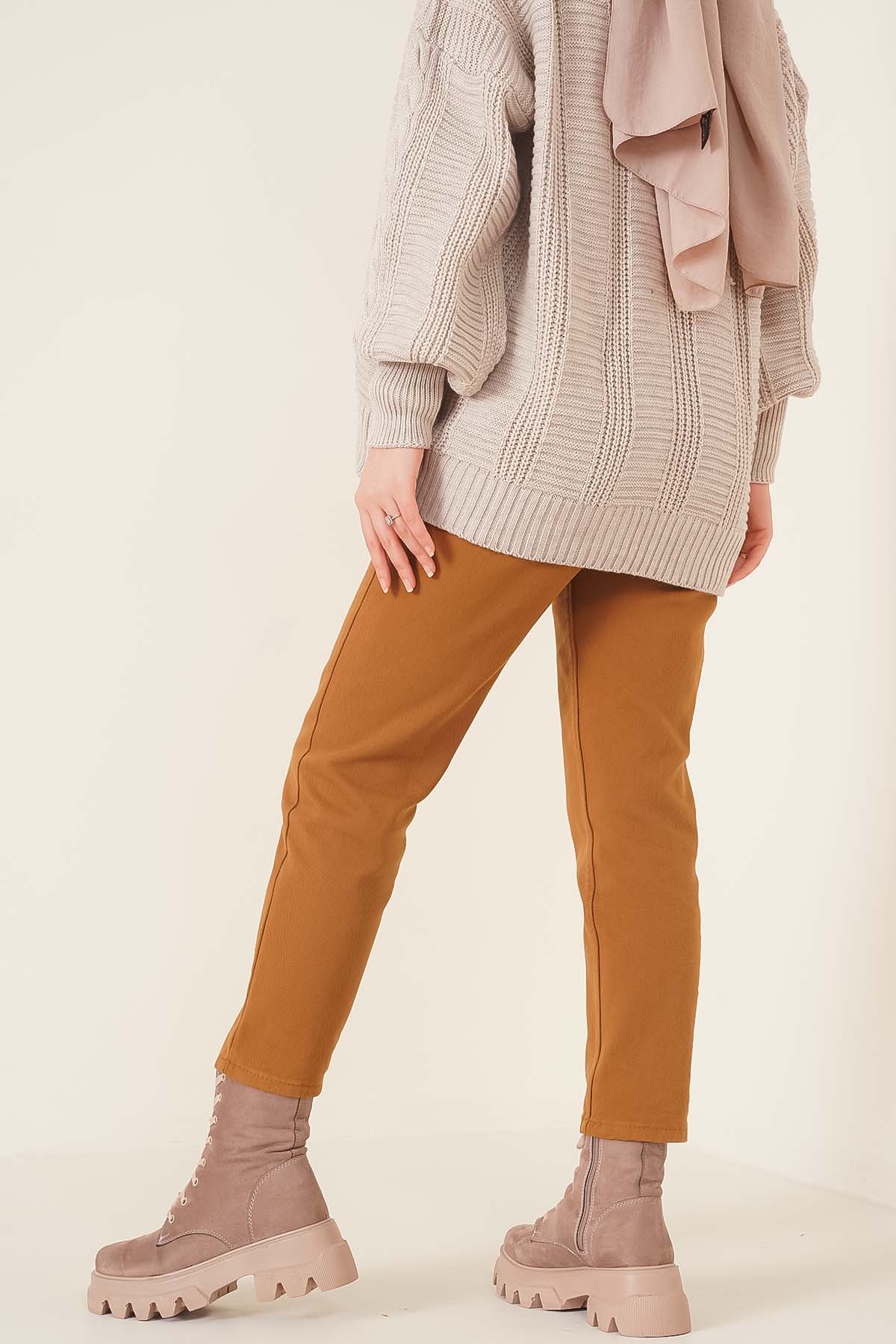 Plain Boyfriend Tan Trousers