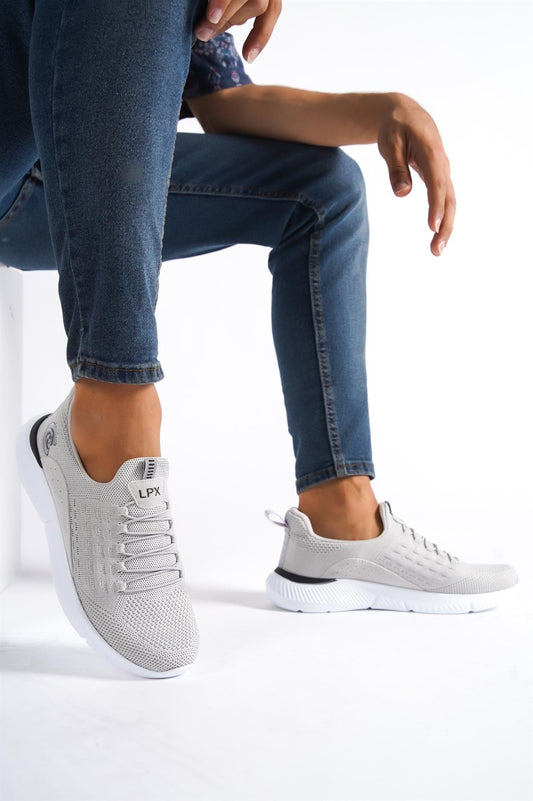 Men's Light Grey Knitwear Sneaker