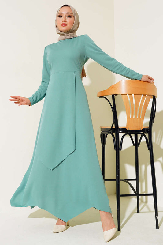 Asymmetrical Hem Dress Mint