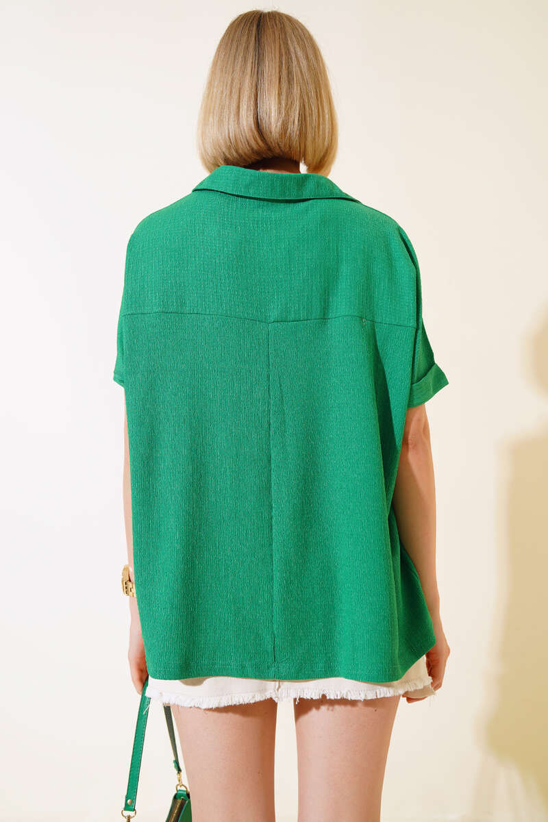 Poor Sleeve Crepe Blouse - Benetton