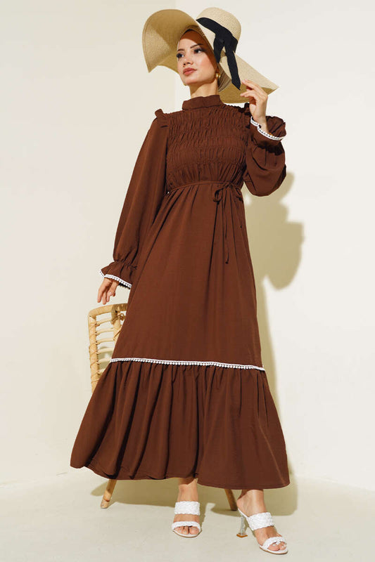 Gipel Rope Tied Dress - Brown