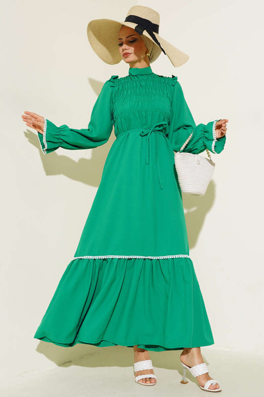 Gipel Rope Tied Dress - Green