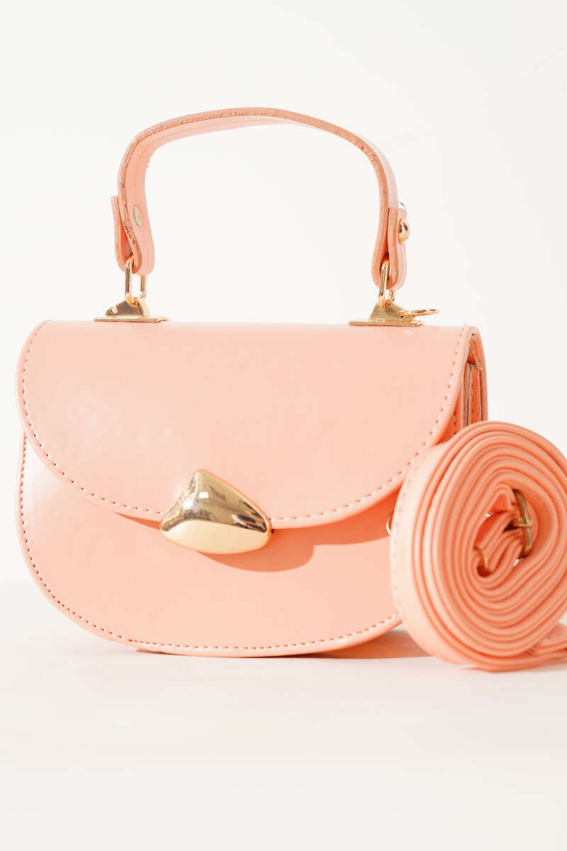 Baguette Bag with Gold Details - Beach