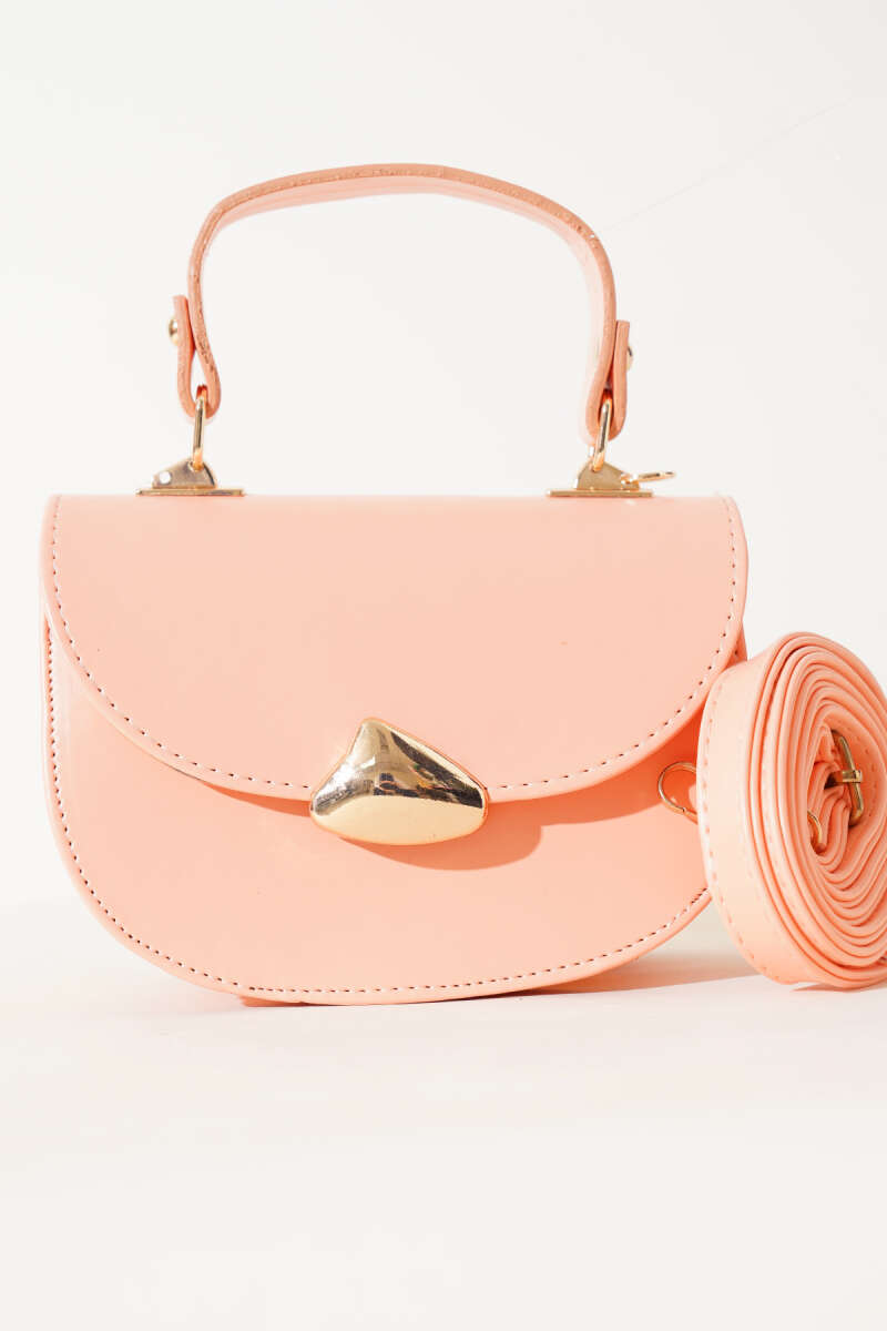 Baguette Bag with Gold Details - Beach