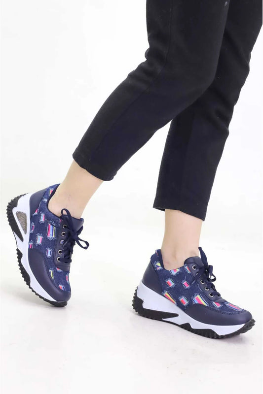 Women's Rainbow Daily Orthopedic Hidden Heel Sports Shoes