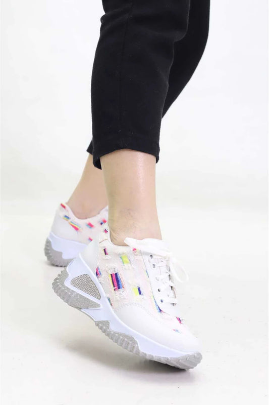 Women's Rainbow Daily Orthopedic Hidden Heel Sports Shoes