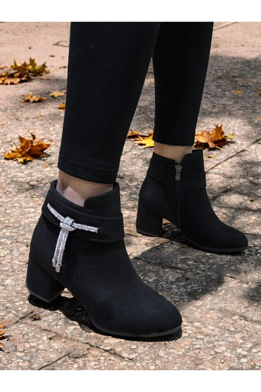 Women's Suede Knot Stone Casual Boots