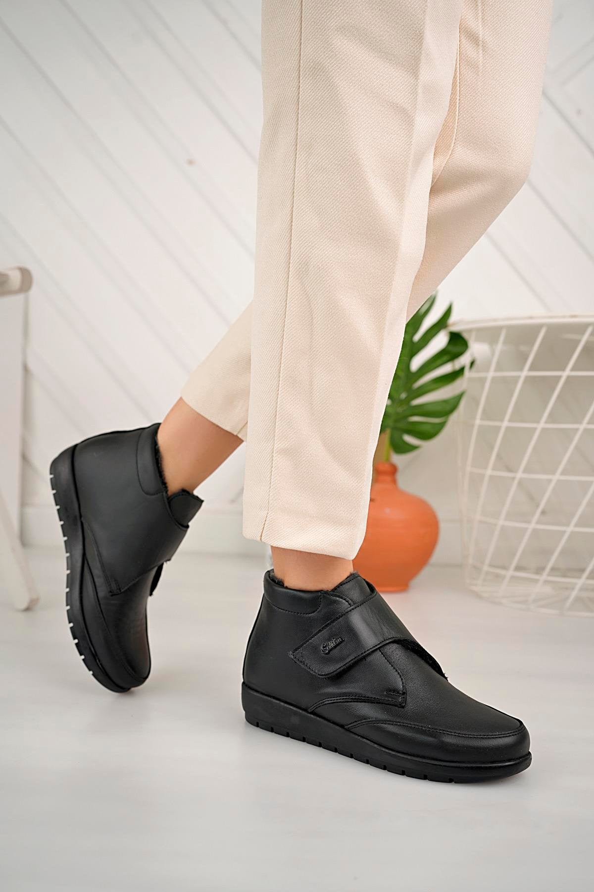 Women's Leather Boots Winter Orthopedic Boots