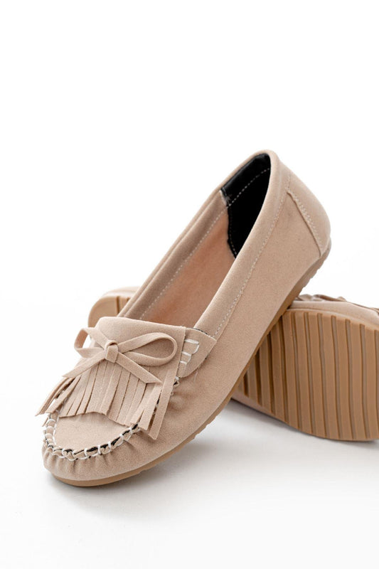 Suede Tasseled Daily Women's Ballerinas