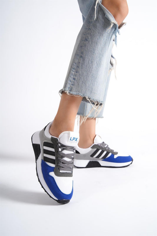 Unisex Blue 3 Stripes Sneaker