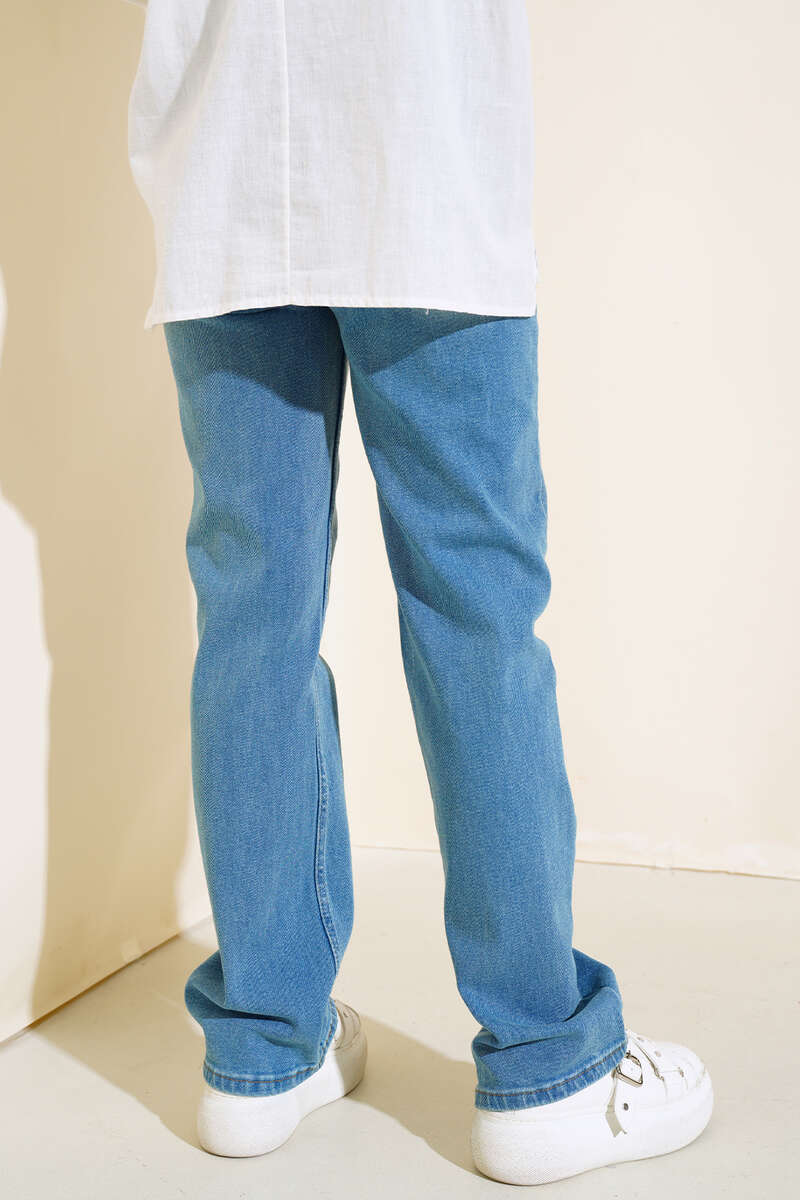 Long Casual Jeans Light Blue