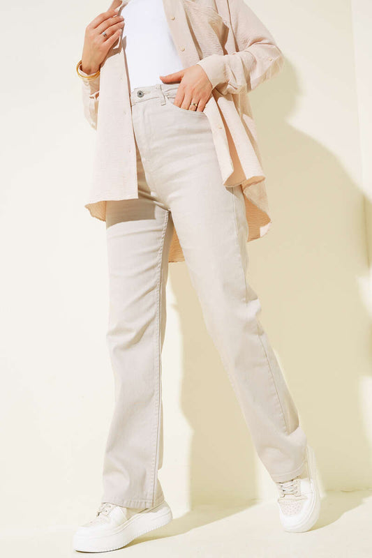 Long Casual Jeans Stone