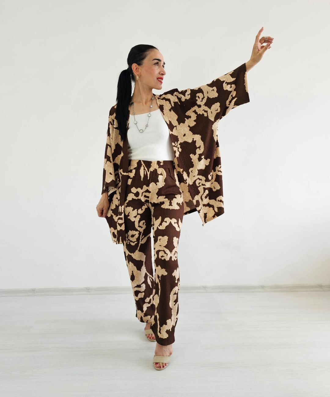 Zulaa New Patterned Kimono Set