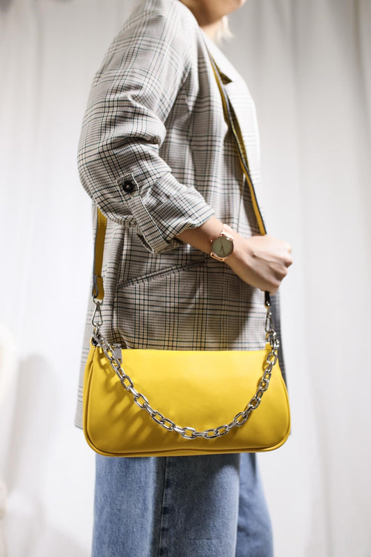 Yellow Hand and Shoulder Bag