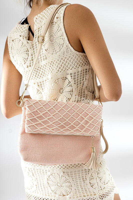 Powder Embroidery Detailed Hand and Shoulder Bag