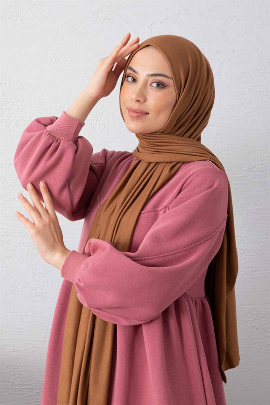 Combed Shawl Light Brown