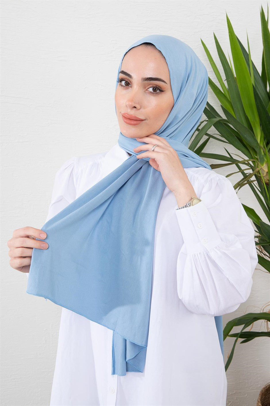Combed Shawl Baby Blue